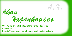 akos hajdukovics business card